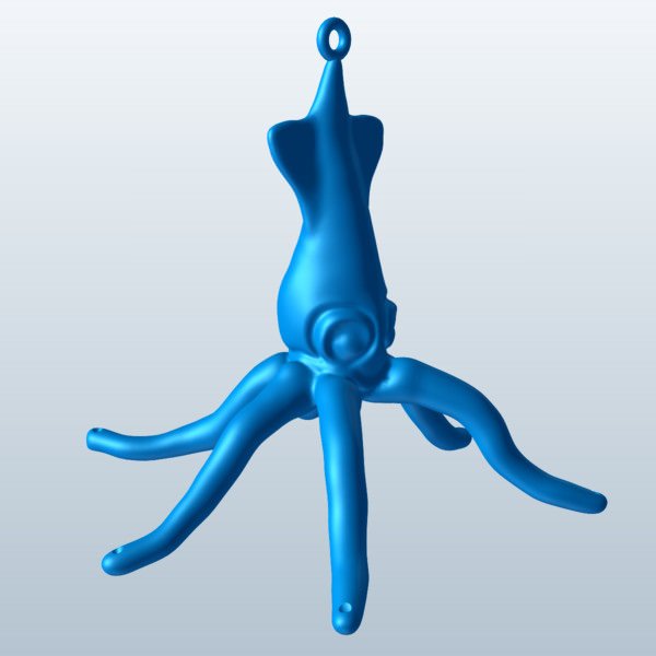 squid v1 puppet toys printable lowpoly 3D print model - Mito3D