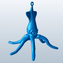 squid v1 puppet toys printable lowpoly 3d print model - Mito3D