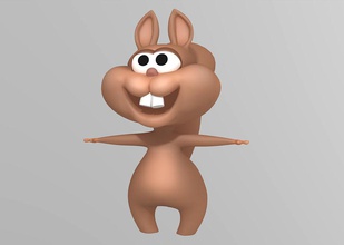 lo scoiattolo animale cartone animato fbx lightwave maya modello ferocia softimage 3d print model - Mito3D
