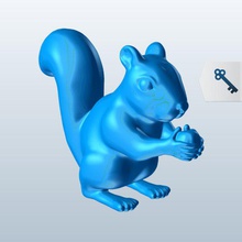 esquilo comendo porca v1 de comer animais printable lowpoly 3d print model - Mito3D