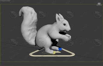 squirrel animal beast cat character chipmunk creatures lowpoly model ppvahan rig rodent wild 3d print model - Mito3D