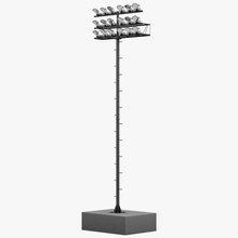 stadyum 4 ışık 3d molier mimarlık arenas beyzbol elemanları olaylar alan futbol oyun model açık spor Stadyumu kule parça 3d print model - Mito3D