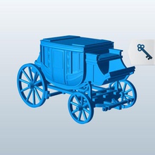 stagecoach v1 carriage transportation printable lowpoly 3d print model - Mito3D