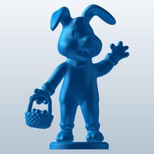 in piedi orecchie piegate v1 coniglietto stagionale stampabile lowpoly 3d print model - Mito3D