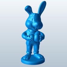 standing eggs lap v1 bunny holding multiple seasonal printable lowpoly 3d print model - Mito3D