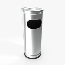 standing waste bin ashtray 3dsmax aluminium avalon bank can container desk fbx furnishings furniture garbage hotel lobby maya model modern pbr smith stand trash 3d print model - Mito3D