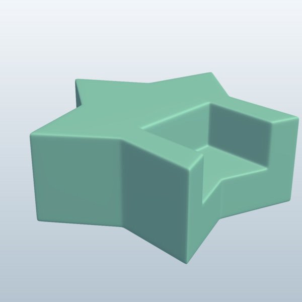 silla estrella v1 presidente muebles imprimible lowpoly 3D print model - Mito3D