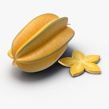 star fruit 3d citric drinking exotic decoration food juice max model pit3dd realistic vray 3d print model - Mito3D