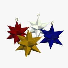 star v1 ornament seasonal printable lowpoly 3d print model - Mito3D