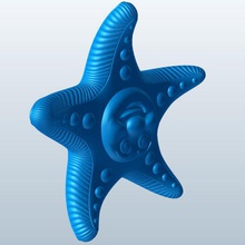 starfish baby happy v1 bath toy toys printable lowpoly 3d print model - Mito3D