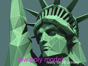 statue liberty low poly 3d alex3d77 america architecture art building collection flag gift landmark lower lowpoly model new original prints sculpture state structure toy united us usa yor 3d print model - Mito3D