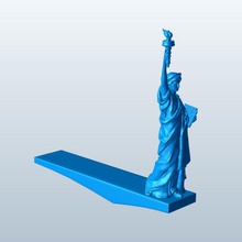 statue liberty v1 hood ornaments decorations printable lowpoly 3d print model - Mito3D