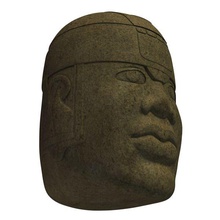 estatua de v1 olmeca colosal cabeza escultura estatuas bustos la imprimible lowpoly estatuas, 3d print model - Mito3D