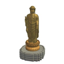 statue v1 spring temple buddha statues busts printable lowpoly 3d print model - Mito3D