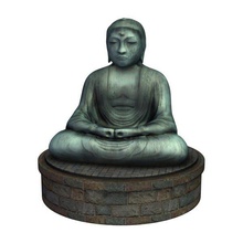statue v1 great buddha kamakura statues busts printable lowpoly 3d print model - Mito3D