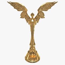 statuette nika 3d molier 3ds architecture art awards character decor decoration elements engraved figure gold max model realistic sculpture shelf statue t vray wing 3d print model - Mito3D