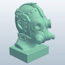steampunk clothinggas maske v1 giyim gaz yazdırılabilir lowpoly 3d print model - Mito3D