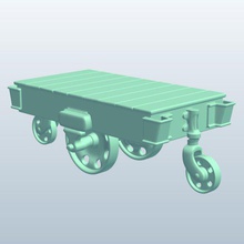 steampunk-Möbel-Tisch, cart v1 steampunk Möbel Tabelle Warenkorb bedruckbar ist lowpoly 3d print model - Mito3D