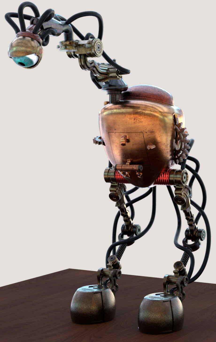 steampunk robot nigel volo punta freccia est Scuola superiore personaggi 3D print model - Mito3D