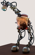 Steampunk robô nigel voar ponta flecha leste colegial personagens 3d print model - Mito3D