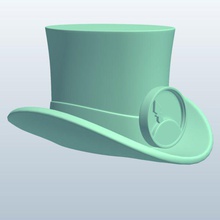 steampunk chapeau haut de flair la jauge pression v1 l'habillement imprimable lowpoly 3d print model - Mito3D