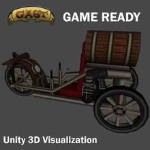 steampunk vehicle 1 3d antique car fi game gast3dmodels lower medieval model motorcycle poly punk sci scifi steam tricycle unity videogame 3d print model - Mito3D