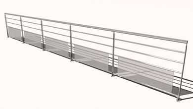 steel railing balustrade metal outdoor house furniture 3d print model - Mito3D