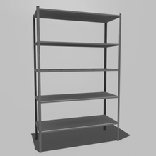 steel shelf furnishings furniture metal model shelving storage zedaxis 3d print model - Mito3D