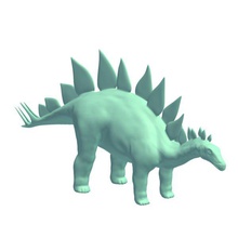 stegosauro v3 i dinosauri stampabile lowpoly 3d print model - Mito3D