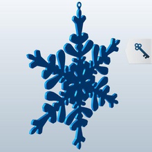 stellar dendrites shaped snowflake v1 dendritesshaped seasonal printable lowpoly 3d print model - Mito3D