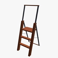 stepladder step ladder household items printable lowpoly 3d print model - Mito3D
