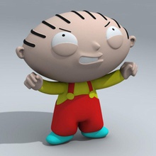 stewie griffin family guy boy cartoon character child chris familyguy freeformguru guys human kid lois meg peter toy 3d print model - Mito3D