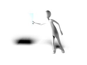 stick figure 3d carattere figura homem umana a strati lemingpt maschio uomo potenza 3d print model - Mito3D