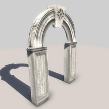 stone arch ancient antique arched architecture building carved cathedral church column door elements fantasy gate gothic lower medieval model old poly rock structure temples tobbo 3d print model - Mito3D