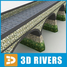 stone bridge 3drivers 3dr009 arched architecture city exterior historic old outdoors parking road street structure town urban 3d print model - Mito3D