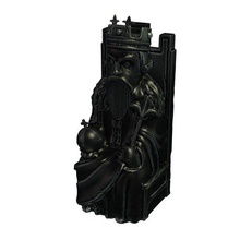 stone chess king side b v2 black toys printable lowpoly 3d print model - Mito3D