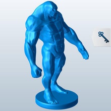 stone golem v2 la pietra mitico le creature stampabile lowpoly mitiche 3d print model - Mito3D
