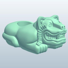 stone jaguar v2 statues busts printable lowpoly 3d print model - Mito3D