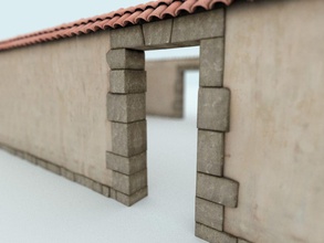 muro di pietra architettura distantoasis elementi recinto storico italia punto riferimento medievale modello la rovina struttura 3d print model - Mito3D