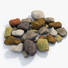 stones collection 3d architecture boulder decoration exterior furnishings furniture garden ground madaeon model nature outdoor pebble realistic rock stone 3d print model - Mito3D