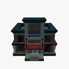 storefront v2 buildings printable lowpoly 3d print model - Mito3D