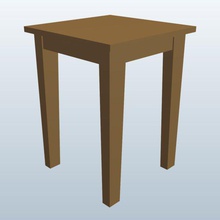straight leg end tablehoney v1 table honey furniture printable lowpoly 3d print model - Mito3D