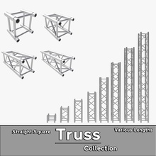 straight truss collection square 3d architecture beam building construct construction elements girder industial lip1996 max mb metal model parts piece roof stage steel structure support vray wall 3d print model - Mito3D