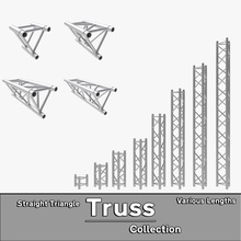 straight truss collection triangle 3d architecture beam building construct construction elements girder industial lip1996 max metal model parts piece roof stage steel structure support vray wall 3d print model - Mito3D