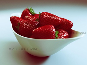 la fresa berrie berry de alimentos fraise fresco fruta jardín salud iljujjkin aislar cocina modelo uno pieza chapado producir realista platillo tienda los vegetales las vitaminas blanco 3d print model - Mito3D