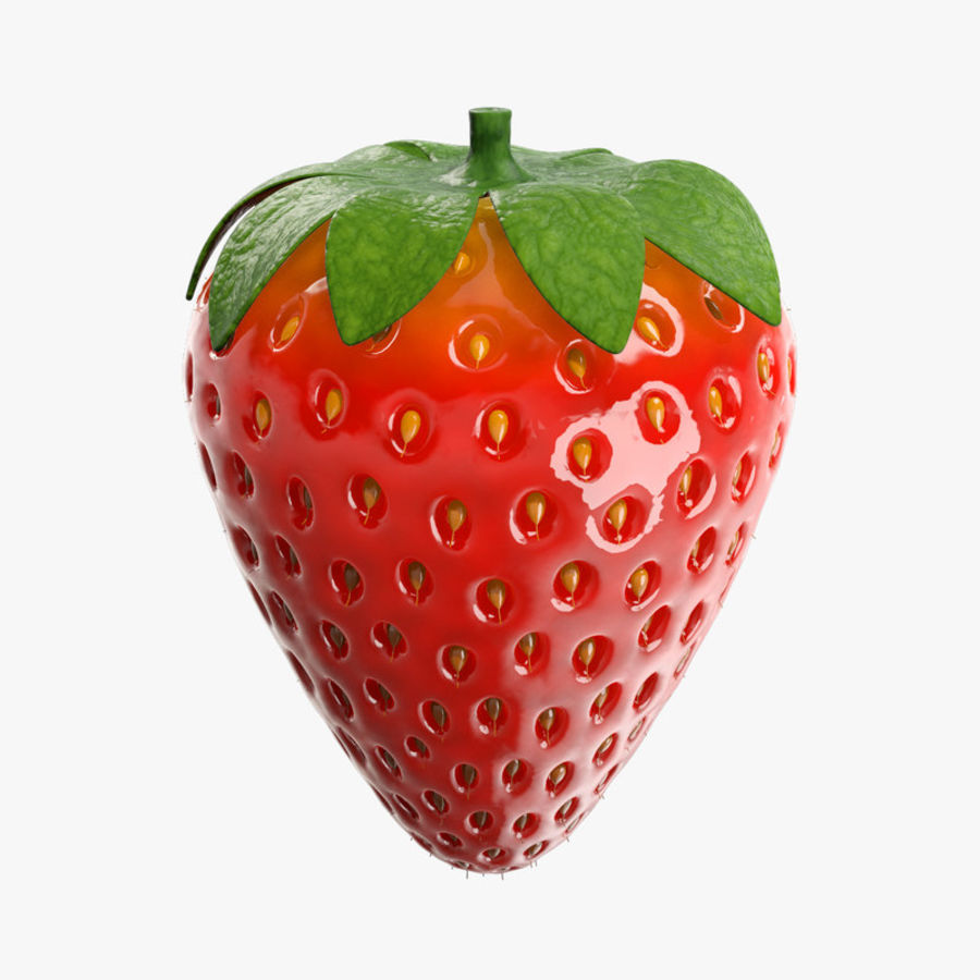 la fresa 3dos berry crema de alimentos fruta frutilla modelo rojo strawberrie strawberrys azúcar 3D print model - Mito3D