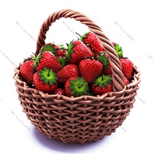 strawberry cesta 3d cesto bast berrie berry cibo fraise fresco frutta giardino salute iljujjkin isolare cucina max modello uno pezzo la pianta produrre realistici piccola fragola di verdure le vitamine 3d print model - Mito3D