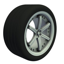 street tire v2 vehicle parts printable lowpoly 3d print model - Mito3D