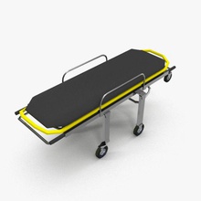 stretcher low poly 3d aids bed care cot emergency equipment first furnishings health hospital lower medical medicine model polt science sick transport yred 3d print model - Mito3D