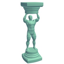 strongman v1 display pedestal decorations printable lowpoly 3d print model - Mito3D